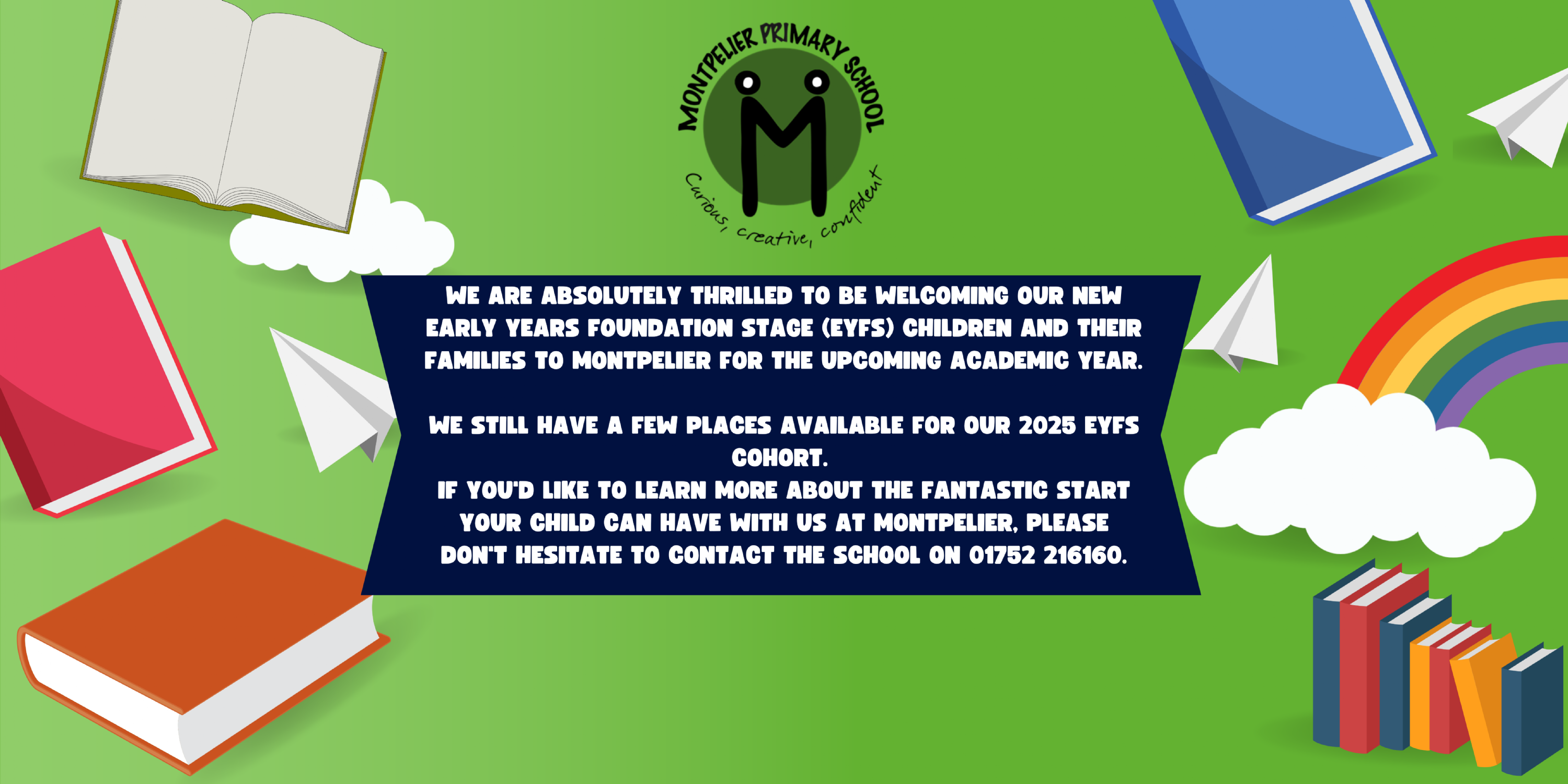 We are absolutely thrilled to be welcoming our new Early Years Foundation Stage (EYFS) children and their families to Montpelier for the upcoming academic year.   We still have a few places available for our 2025 EYFS cohort. If you would like to learn more about the fantastic start your child can have with us at Montpelier, please don't hesitate to contact the school on 01752 216160.
